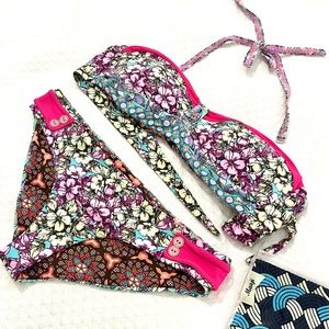 Maaji x Tone It Up swim suit - 2 piece strapless bikini